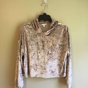 Ivoire large crop top hoodie